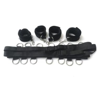 Imagem de Kit de Restrição de Cama, Algema Sexual, Conjunto Punho e Tornozelo Adjusyável, Jogo Sexual