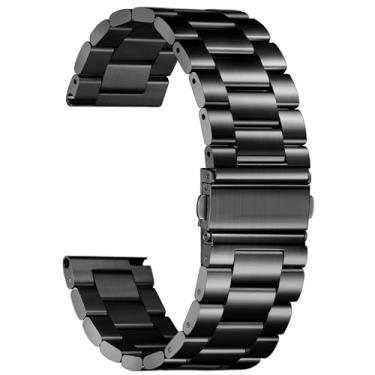 Imagem de Nelumbo Pulseiras de relógio de corrente de metal de liberação rápida, pulseira executiva de aço inoxidável sólido de 22 mm para Samsung Gear S3/Galaxy Watch 46 mm (2019)/Galaxy Watch 3 de 45 mm