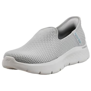 Imagem de Skechers Tênis feminino sem cadarço Go Walk Flex-relish, Cinza claro, 41