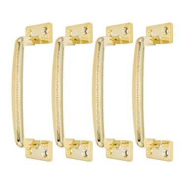 Imagem de 4 Puxadores De Gaveta Armários Portas 106mm Alça Cores (Dourado Brilho)