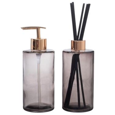 Imagem de Kit Banheiro Porta Sabonete Líquido + Difusor Aromatizador KBA-146