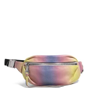 Imagem de Aimee Kestenberg Bolsa Milan Bum – Pochete transversal para mulheres – Pequena bolsa de couro – Bolsa ajustável para ombro, peito ou cinto, SUNSET OMBRE, one size