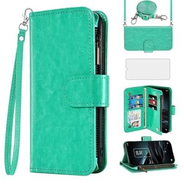 Imagem de Asuwish Capa de telefone para Alcatel TCL 4X 5G T601DL/20 A 5G T768S Capa de celular carteira com protetor de tela, alça transversal flip zíper suporte para cartão TCL4X5G 4X5G visível 20A mulheres