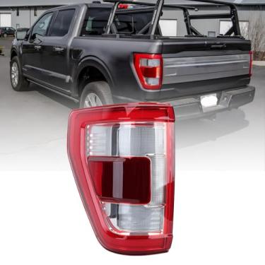 Imagem de Luz traseira do lado do motorista de LED compatível com Ford F150 King Ranch Lariat Limited Platinum com ponto cego (módulo não incluído) Substituição da lâmpada traseira direita #ML3Z13405D