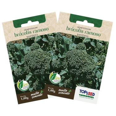 Imagem de 2X Sementes de Brócolis Ramoso Santana TOPSEED