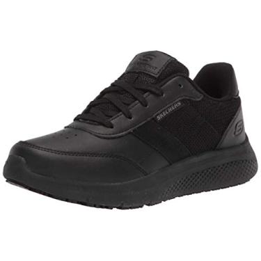 Imagem de Skechers Calçado Atlético de Serviço Alimentar com Cadarço Feminino, Preto, 5.5