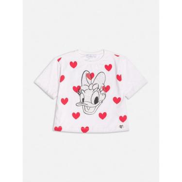 Imagem de Blusa Infantil Menina Disney Margarida Corações Strass Momi