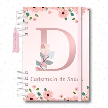 Imagem de Caderneta de Saúde da Criança, Caderno de Vacinação, Alfabeto Floral Rosa, 118 Páginas, 21,5 x 15,5 cm (D)