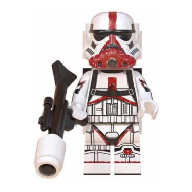 Imagem de Flame Trooper Mandalorian Blocos De Montar Star Wars Boneco