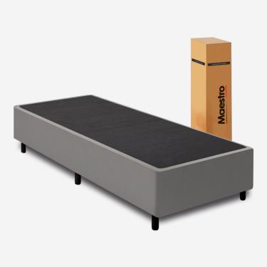 Imagem de Cama Box Solteiro Desmontável (na caixa) 88x188x40m - Maestro Colchões cor: Cinza Suede