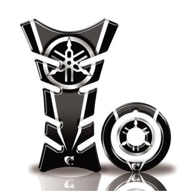 Imagem de Kit Protetor Tanque Adesivo Moto Yamaha Preto - Cobra Motoparts, Preto