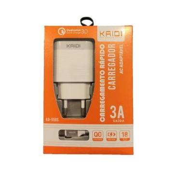 Imagem de Carregador Turbo Kaidi KD-550S QC 3.0 com cabo Micro USB V8