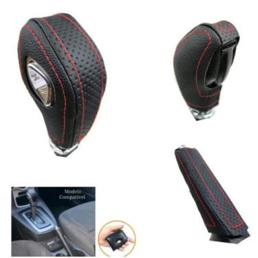 Imagem de capa revestimento manopla de câmbio automático Titanium e freio de mão