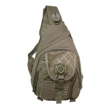 Imagem de Mochila Bolsa Alça Transversal em Lona Resistente  Masculino Feminino 