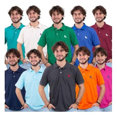 Imagem de 10 Camisa Polo As Melhores Camisetas É Aqui Na Estilo Rei, Kit 3, Azul