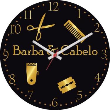 Imagem de Relógio de Vinil Ideal Salão Barbearia Silencioso Moderno - Intempo De
