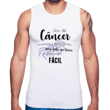 Imagem de Regata Sou de Câncer - Foca na Moda, Branco, GGG