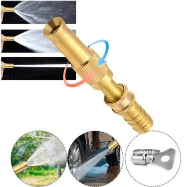 Imagem de Bico Esguicho Alta Pressão Para Mangueira 1/2 + Abraçadeira - BBACOMER