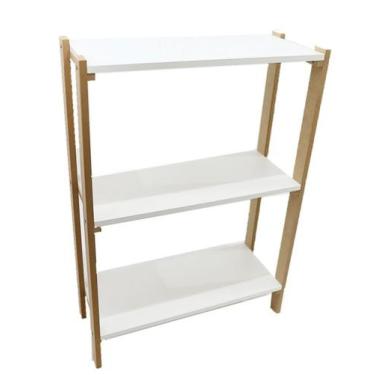 Imagem de ESTANTE MULTI USO COM 3 PRATELEIRAS BRANCAS 90x60x25cm - D-CORE Brasil