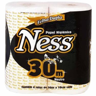 Imagem de Papel Higiênico Ness 30m Folha Dupla 4 Rolos - Indaial papel - C/16 RO