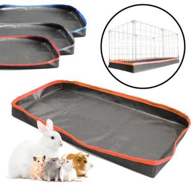 Imagem de Bandeja Higiênica 40x80 Nylon Preto com Viés Laranja - ZP AUTOMOTIVE, 