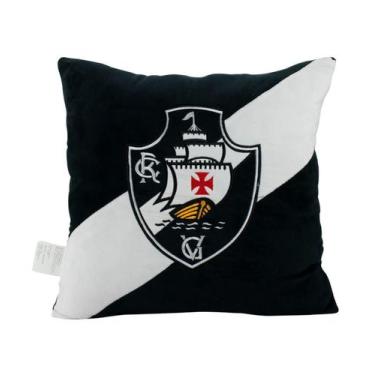 Imagem de Almofada Quadrada Escudo Time 36X36Cm - Vasco - Mileno