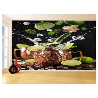 Imagem de Papel De Parede Bebidas Caipirinha Limão Drink 3,5M Al260 - Você Decor