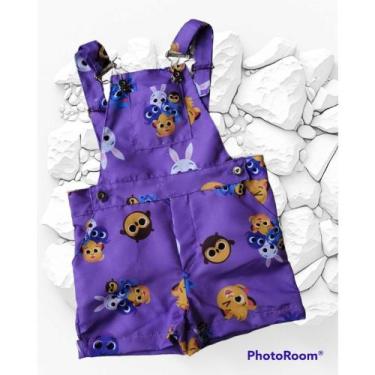 Imagem de Jardineira  Infantil Temático Bolofofo Lilas - AUREA, PP