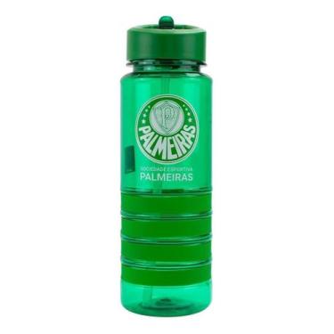 Imagem de Garrafa Plástico Canudo Retrátil 700ml - Palmeiras - Mileno