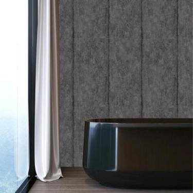 Imagem de Papel de Parede Textura Branwen Preto - Rolo com 10 Metros  Revestimen