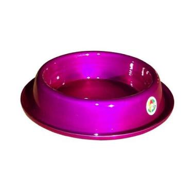 Imagem de Comedouro Tigela Alumínio Violeta para Cães e Gatos Vida Mansa - 200ml