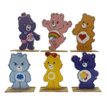 Imagem de Kit Display de Mesa 6 Peças Festa Ursinhos Carinhosos MDF - Juju Brasi