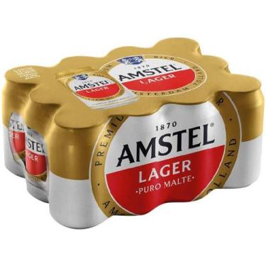 Imagem de Cerveja Amstel Lager Puro Malte 12 Unidades - Lata 350ml - Amstel