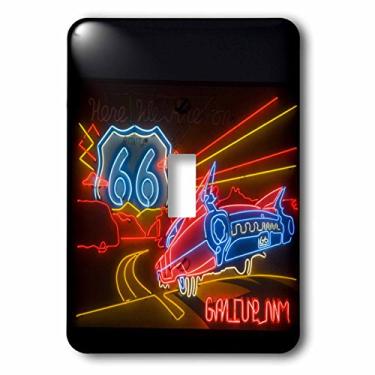 Imagem de 3dRose Interruptor de interruptor único Rota 66 Neon sign-Gallup Chamber of Commerce-US32 TDR0060-Trish Drury, multicolorido