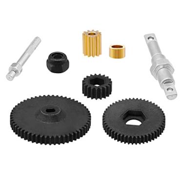 Imagem de WOAEIUOS RC Transmission Gear Set Metal Gearbox Gear with Shaft and Motor Gear for Axial SCX24 90081 AXI00001 AXI00002 AXI00005 AXI00006 1/24 RC Crawler Car Upgrade Parts