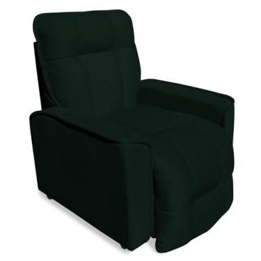 Imagem de Poltrona do Papai Reclinável para Descanso Veludo Verde - Porto Decor