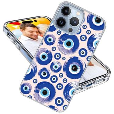 Imagem de ARTIOSIT Capa protetora para iPhone 14 Pro Max para meninas e homens, à prova de choque, fina, fina, macia, TPU, transparente, capa protetora para iPhone 14 ProMax 6.7, desenho animado legal azul