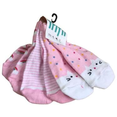 Imagem de Meia Kit 3 Pares Infantil Menina Cano Médio Trifil T1005k, Multicolor,