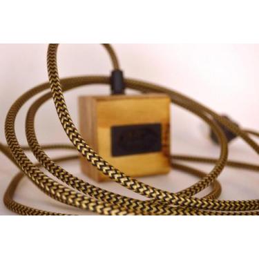 Imagem de Extensão Madeira Régua Elétrica 1 Tomada Preta - Mycena Studio