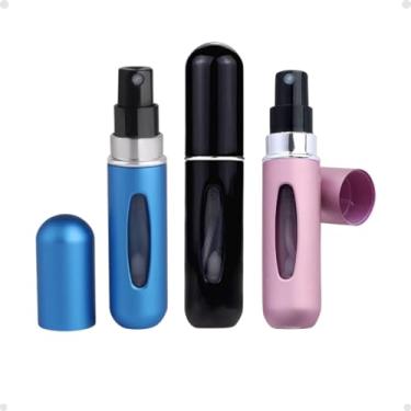 Imagem de Kit com 3 Mini Frascos de Perfume Recarregaveis com Borrifador Spray Ideais para Levar na Bolsa