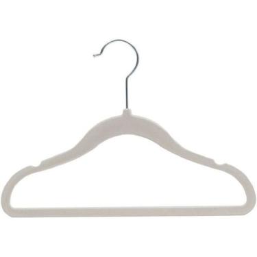 Imagem de Cabide De Veludo Infantil Bebe Enxoval Kit C/05 - Buba, Bege