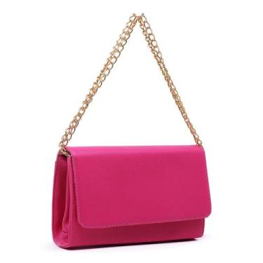 Imagem de Bolsa Feminina Clutch Casual Transversal Tiracolo Pink - CM Shoes