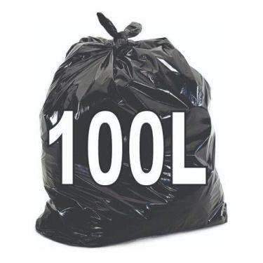 Imagem de Kit 6 Pacote Saco De Lixo 100 Litros Resistente 100 Unidades - HIGIPAC