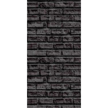 Imagem de Papel de Parede Adesivo Sala Tijolinho Preto 3D PE 27 - IC DECOR
