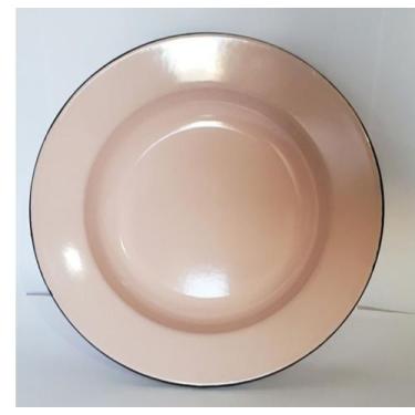 Imagem de 01 Prato Esmaltado Original Ágata 22cm Cor Rosa Bebê Postagem Rápida -