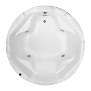 Imagem de Banheira Redonda Leopoldina com hidro - Brasil Banheiras, 1,40x1,40x0,