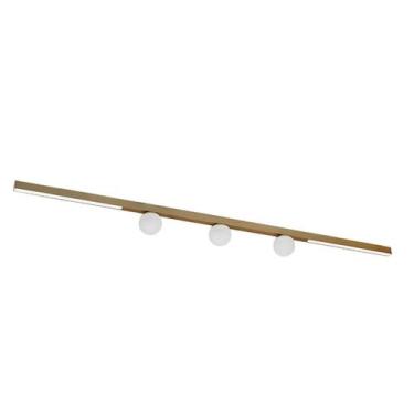 Imagem de Plafon Led FIT15 Dourado C/Globo Leitoso 14,8W Branco Quente 3000K 127