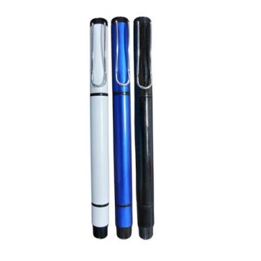 Imagem de Kit 10 Canetas esferográfica sublimática tinta azul com marca texto 2x