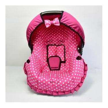 Imagem de Capa para bebe conforto - pink bola branca - ALAN PIERRE BABY