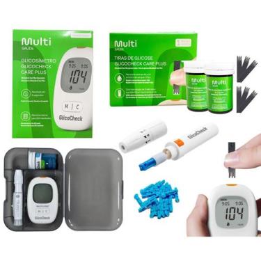 Imagem de Kit Medidor Glicose Completo + 50 Tiras - Multilaser